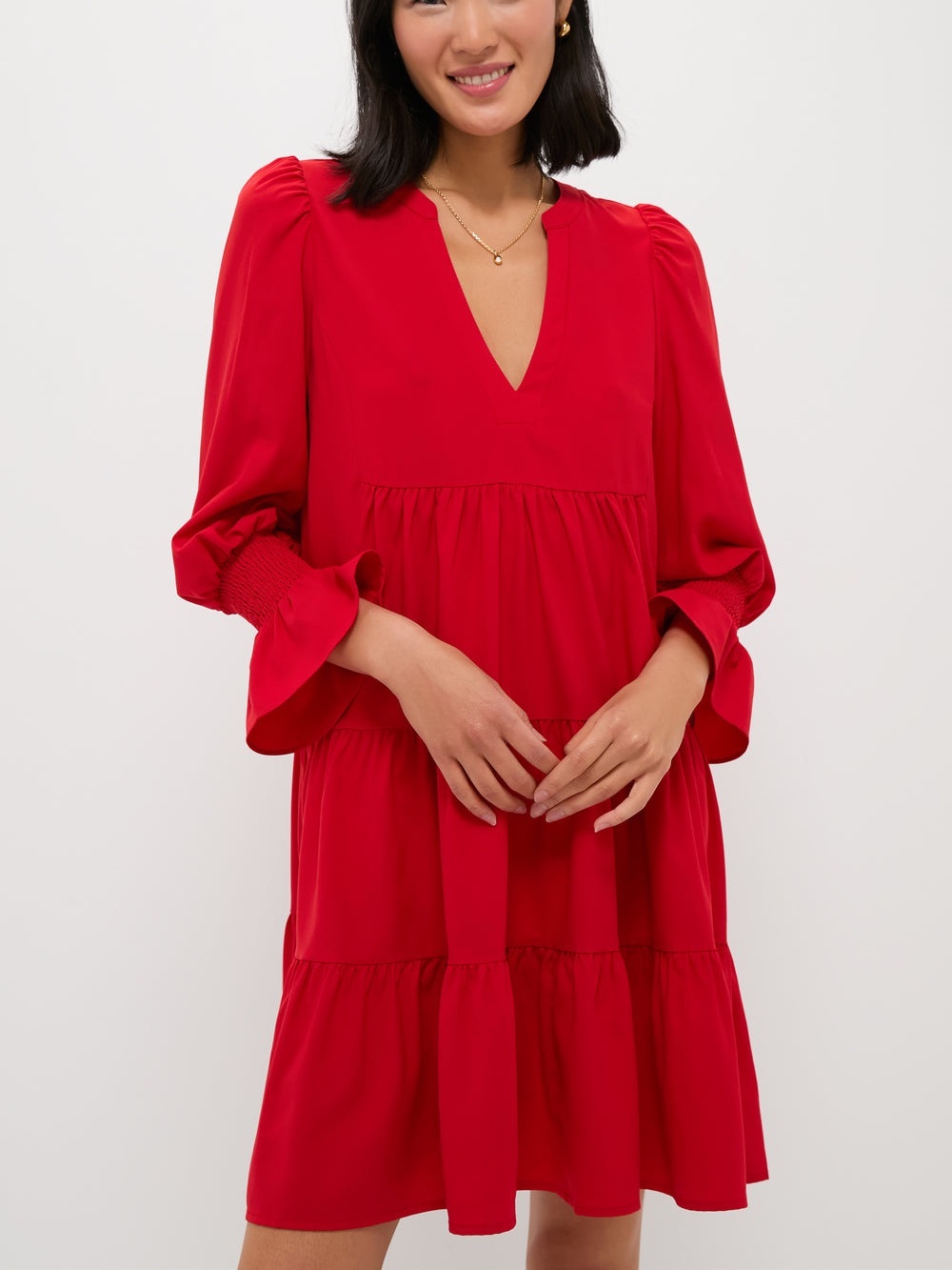 Pomander Place Tuckernuck Red Crepe Kenzo Dress